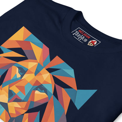 Geometric Lion Face T-Shirt