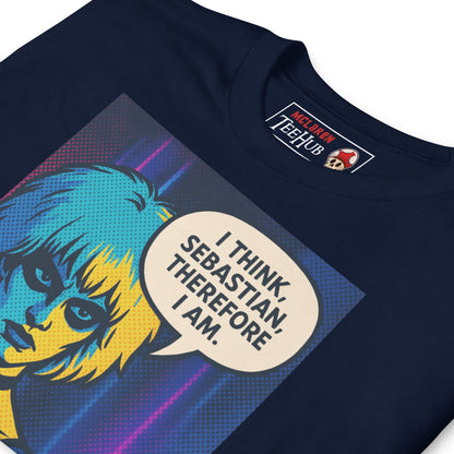 Pris T-Shirt – Blade Runner Inspired Pop Art Tee with “I Think, Sebastian” Quote