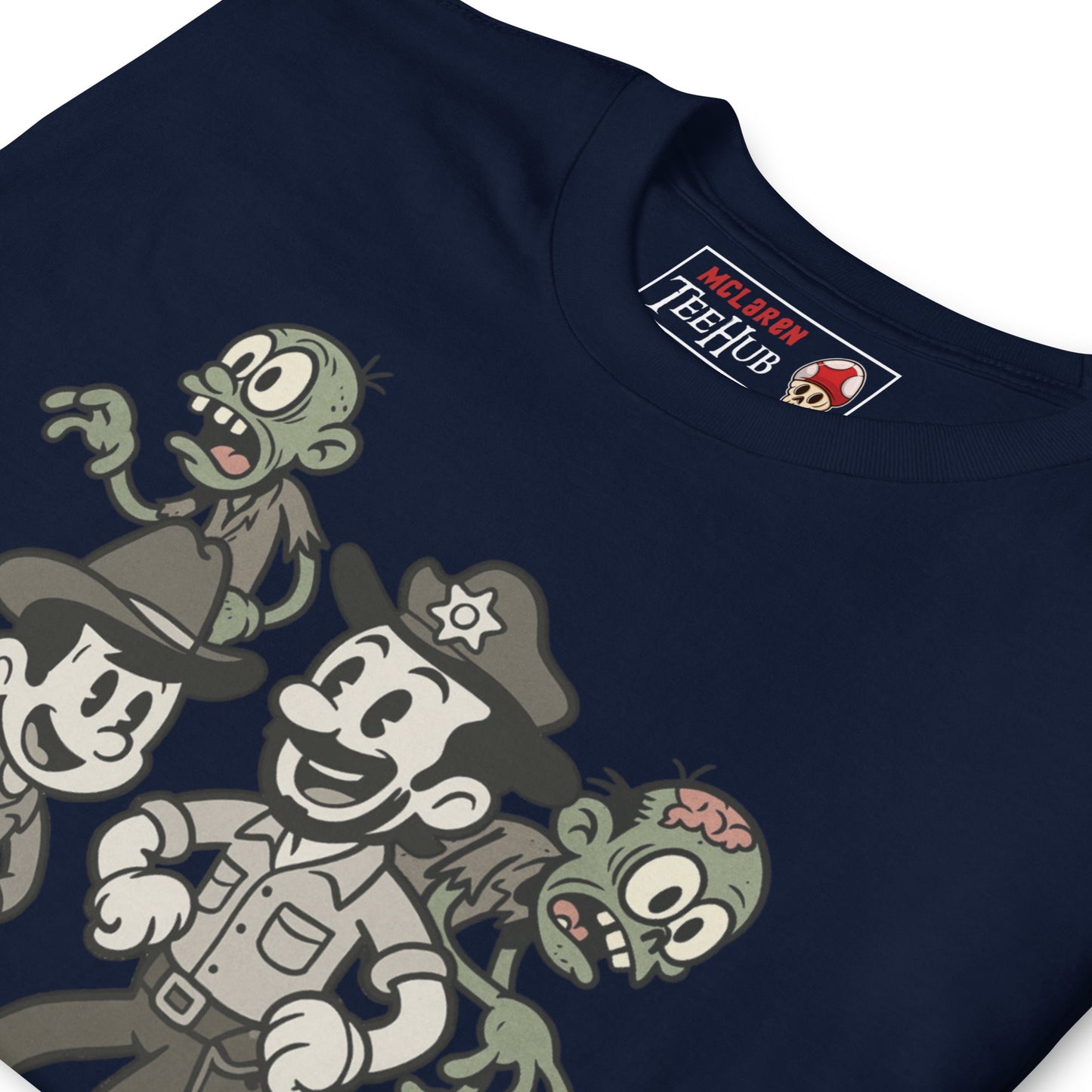 Walking Dead Retro Cartoon Zombie T-Shirt – Exclusive McLaren T-Hub Design