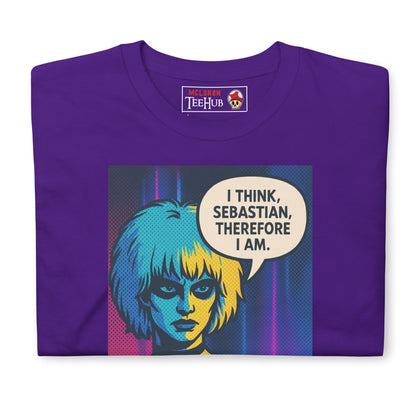Pris T-Shirt – Blade Runner Inspired Pop Art Tee with “I Think, Sebastian” Quote