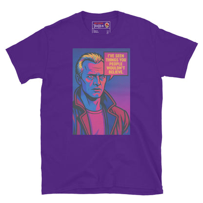 Blade Runner Roy Batty "I've Seen Things" Quote T-Shirt – Retro Pop Art Style