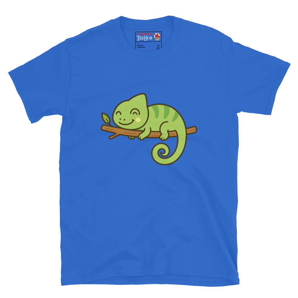 Cute Chameleon Cartoon T-Shirt – Funny Sleeping Lizard Tee