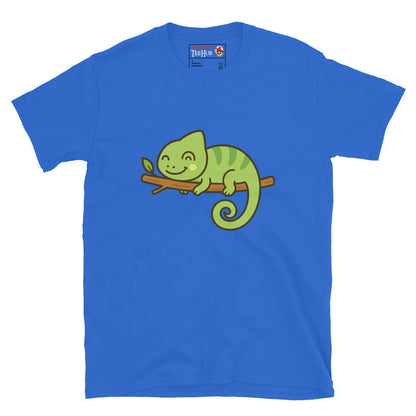 Cute Chameleon Cartoon T-Shirt – Funny Sleeping Lizard Tee