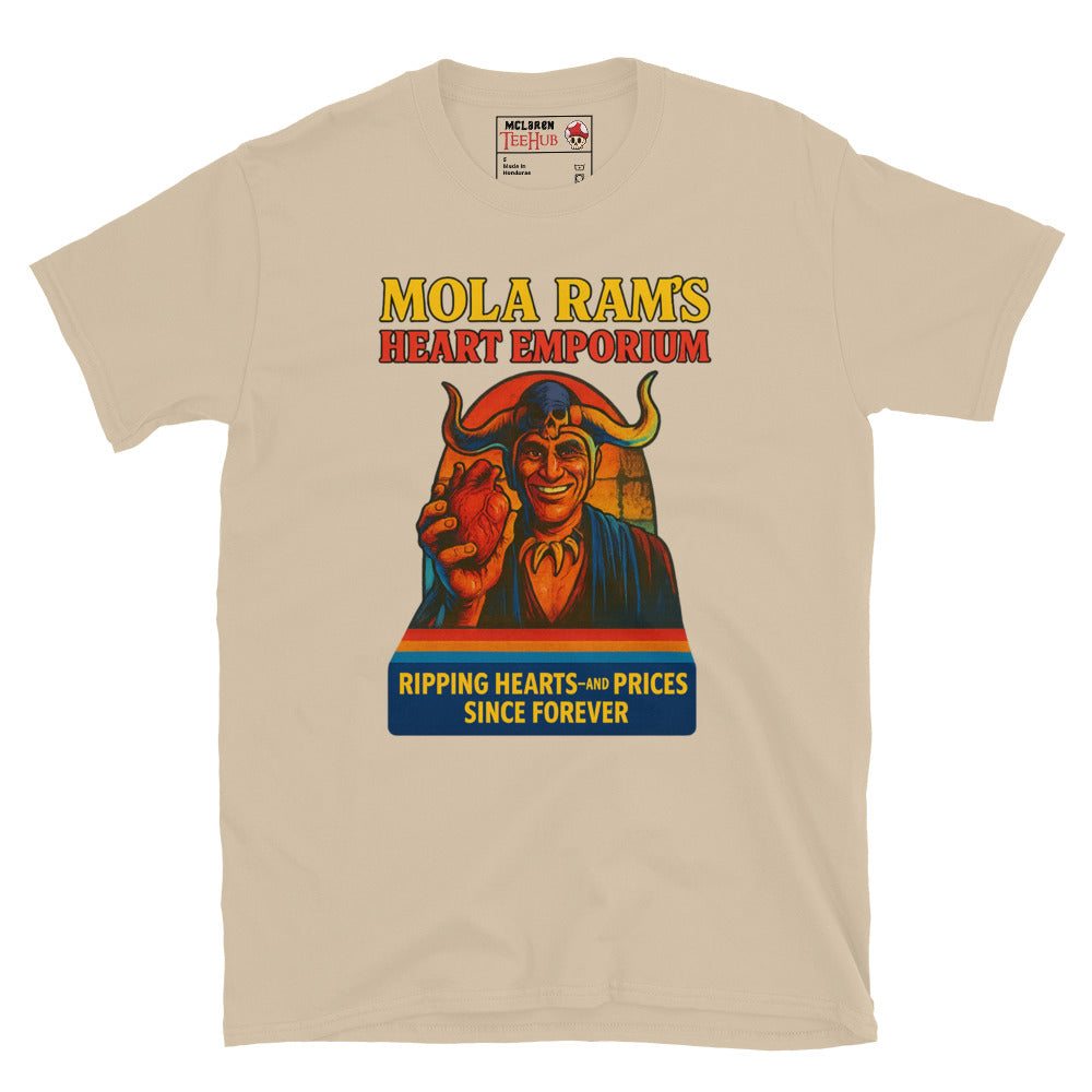 Mola Ram's Heart Emporium T-Shirt – Funny Indiana Jones Temple of Doom Parody Tee