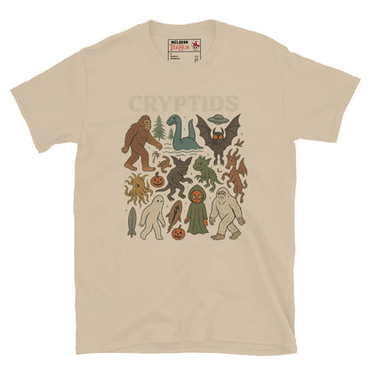 Cryptids T-Shirt – Cute & Creepy Mythical Creature Illustration Tee