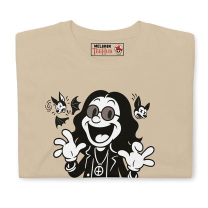 Cartoon Ozzy Osbourne Bat T-Shirt – Retro Rock Music Graphic Tee