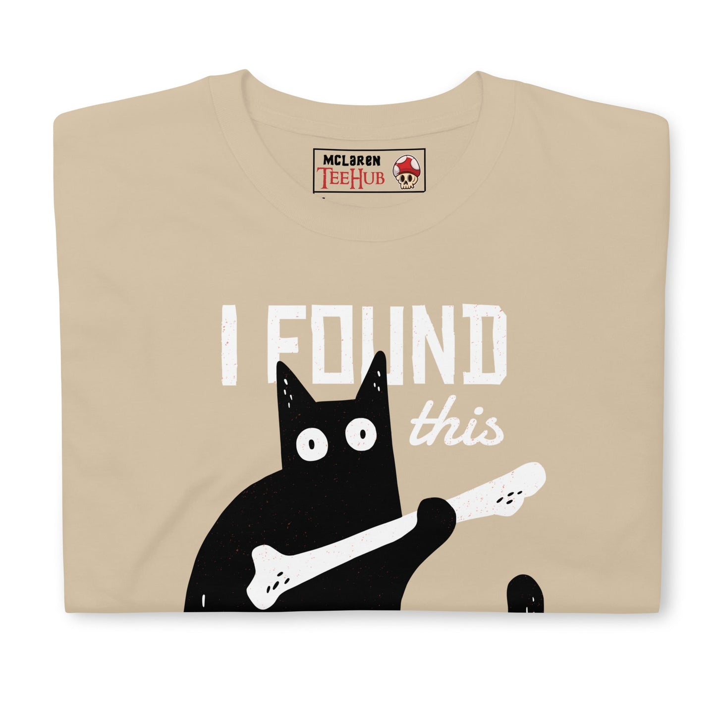 I Found This Humerus Cat T-Shirt – Funny Skeleton Pun Tee – Dark Humor Cat Lover Shirt