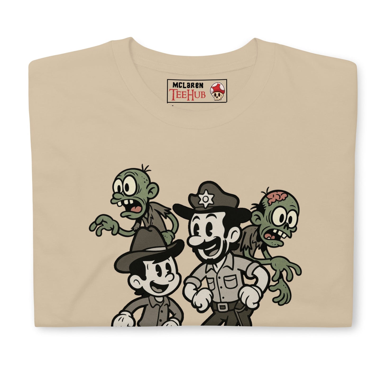 Walking Dead Retro Cartoon Zombie T-Shirt – Exclusive McLaren T-Hub Design