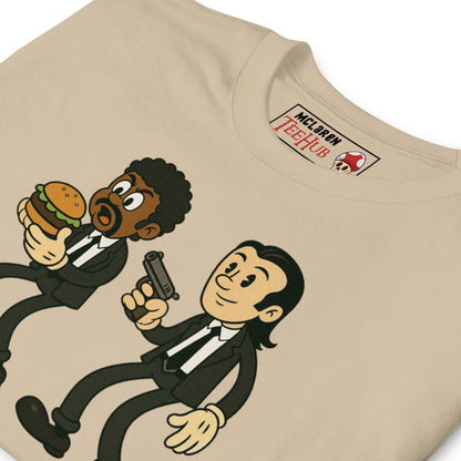 Mmm, This Is a Tasty Burger T-Shirt – Funny Pulp Fiction Cartoon Parody Tee
