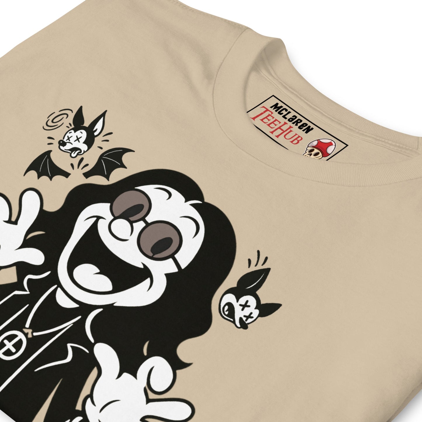 Cartoon Ozzy Osbourne Bat T-Shirt – Retro Rock Music Graphic Tee