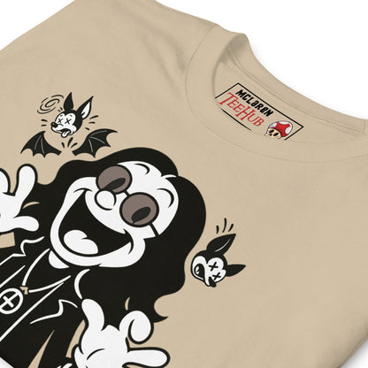 Cartoon Ozzy Osbourne Bat T-Shirt – Retro Rock Music Graphic Tee