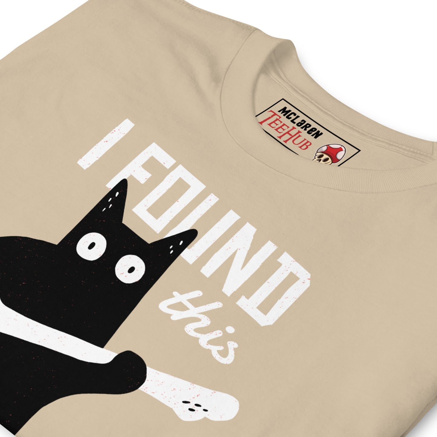 I Found This Humerus Cat T-Shirt – Funny Skeleton Pun Tee – Dark Humor Cat Lover Shirt