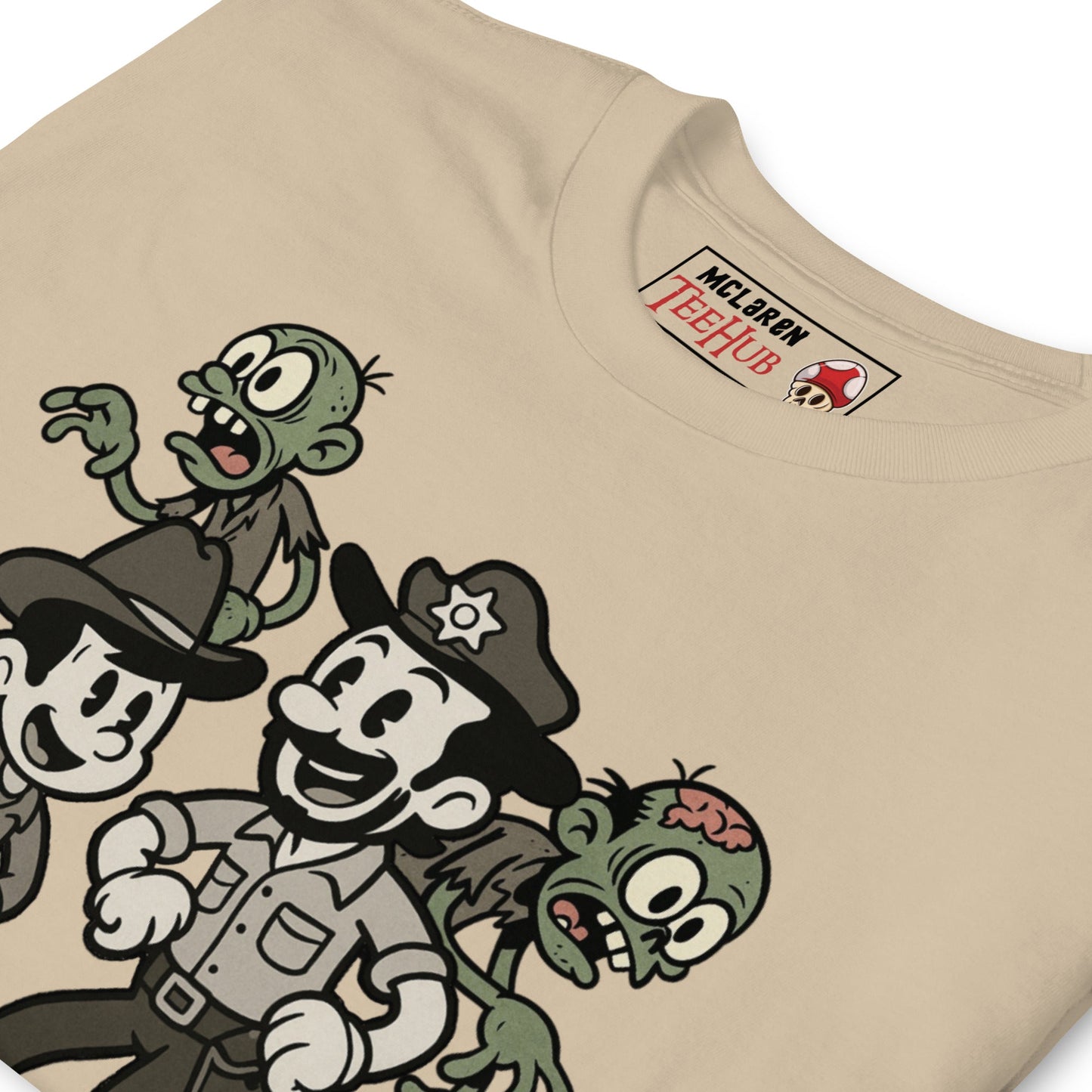 Walking Dead Retro Cartoon Zombie T-Shirt – Exclusive McLaren T-Hub Design