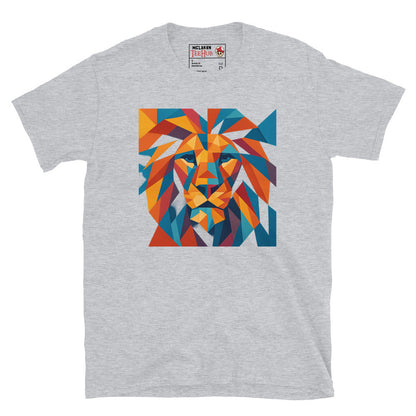 Geometric Lion Face T-Shirt
