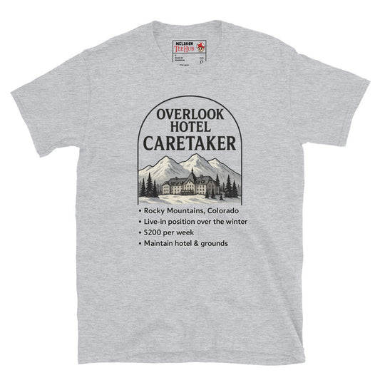 Overlook Hotel Caretaker T-Shirt – Funny The Shining Horror Movie Tee
