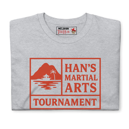 Han’s Martial Arts Tournament T-Shirt – Enter the Dragon 1973 Retro Tee