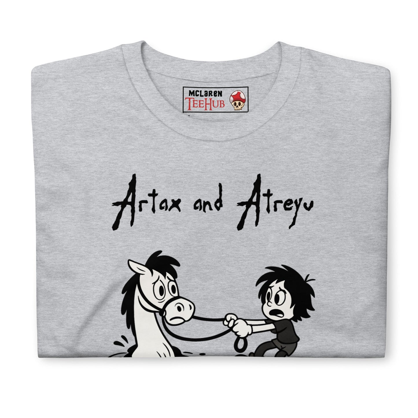 Artax & Atreyu – Swamp of Sadness Cartoon T-Shirt | NeverEnding Story Parody Tee