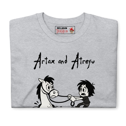 Artax & Atreyu – Swamp of Sadness Cartoon T-Shirt | NeverEnding Story Parody Tee