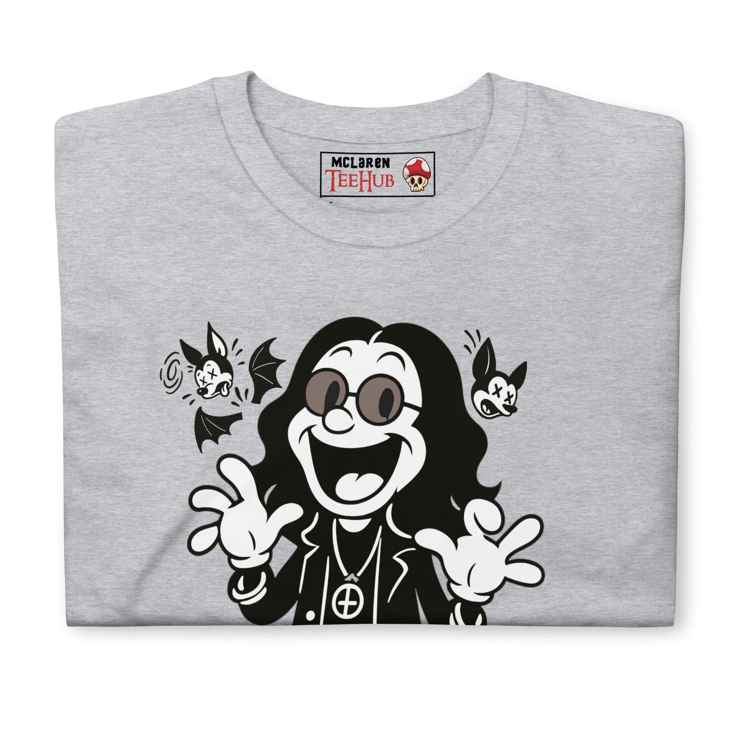 Cartoon Ozzy Osbourne Bat T-Shirt – Retro Rock Music Graphic Tee