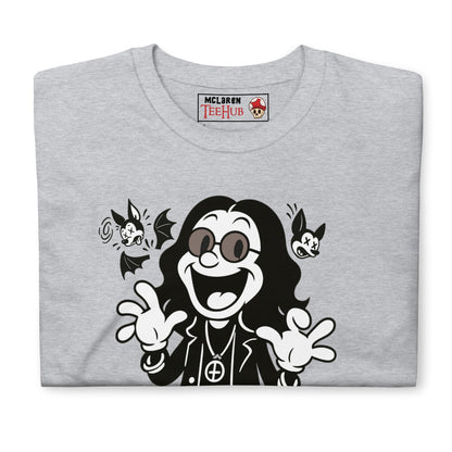 Cartoon Ozzy Osbourne Bat T-Shirt – Retro Rock Music Graphic Tee