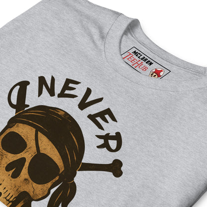 Never Say Die T-Shirt – Retro Goonies Pirate Skull Adventure Tee