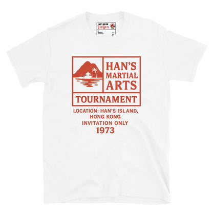Han’s Martial Arts Tournament T-Shirt – Enter the Dragon 1973 Retro Tee