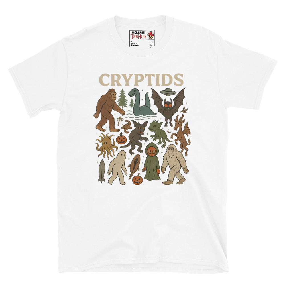 Cryptids T-Shirt – Cute & Creepy Mythical Creature Illustration Tee