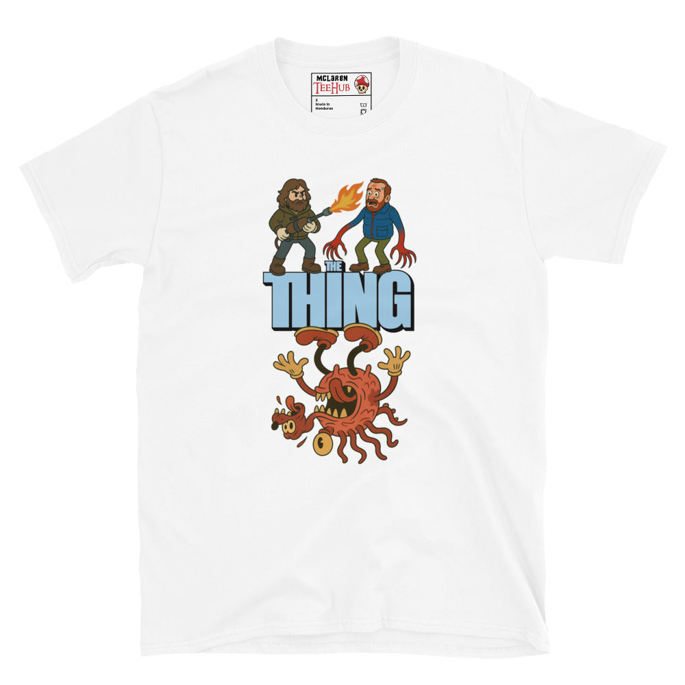 The Thing Cartoon Parody T-Shirt – Funny Retro Horror Design