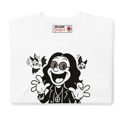 Cartoon Ozzy Osbourne Bat T-Shirt – Retro Rock Music Graphic Tee