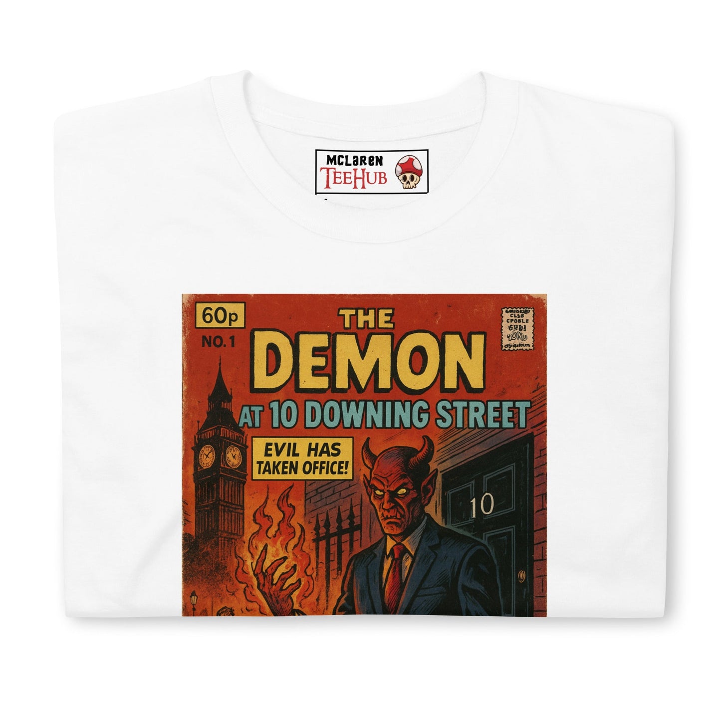 The Demon at 10 Downing Street Retro Comic T-Shirt
