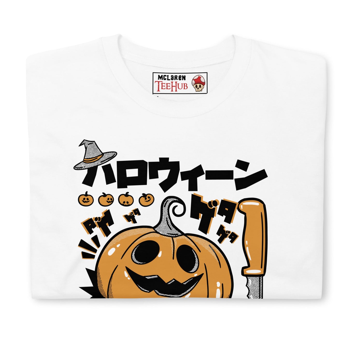 Night of Samhain Pumpkin T-Shirt, Japanese Horror Style, McLaren TeeHub Exclusive