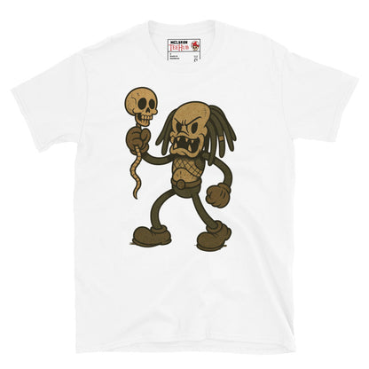 Predator Retro Cartoon T-Shirt, Rubber Hose 80s Action Movie