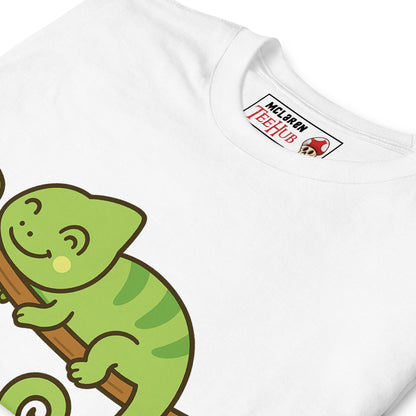 Cute Chameleon Cartoon T-Shirt – Funny Sleeping Lizard Tee