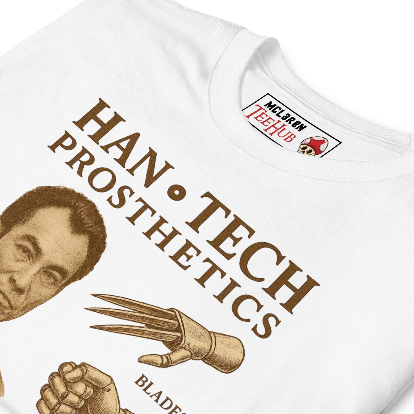 Han-Tech Prosthetics T-Shirt – Enter the Dragon Funny Martial Arts Parody Tee