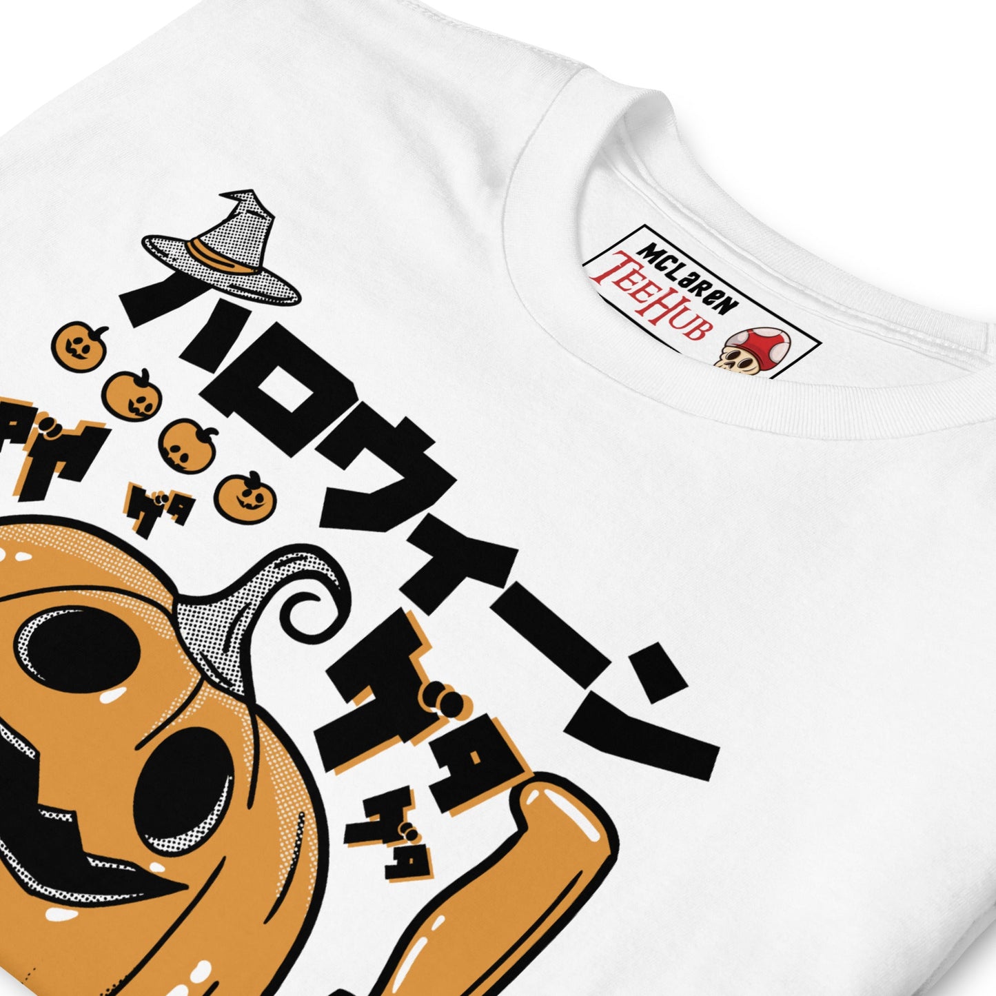 Night of Samhain Pumpkin T-Shirt, Japanese Horror Style, McLaren TeeHub Exclusive