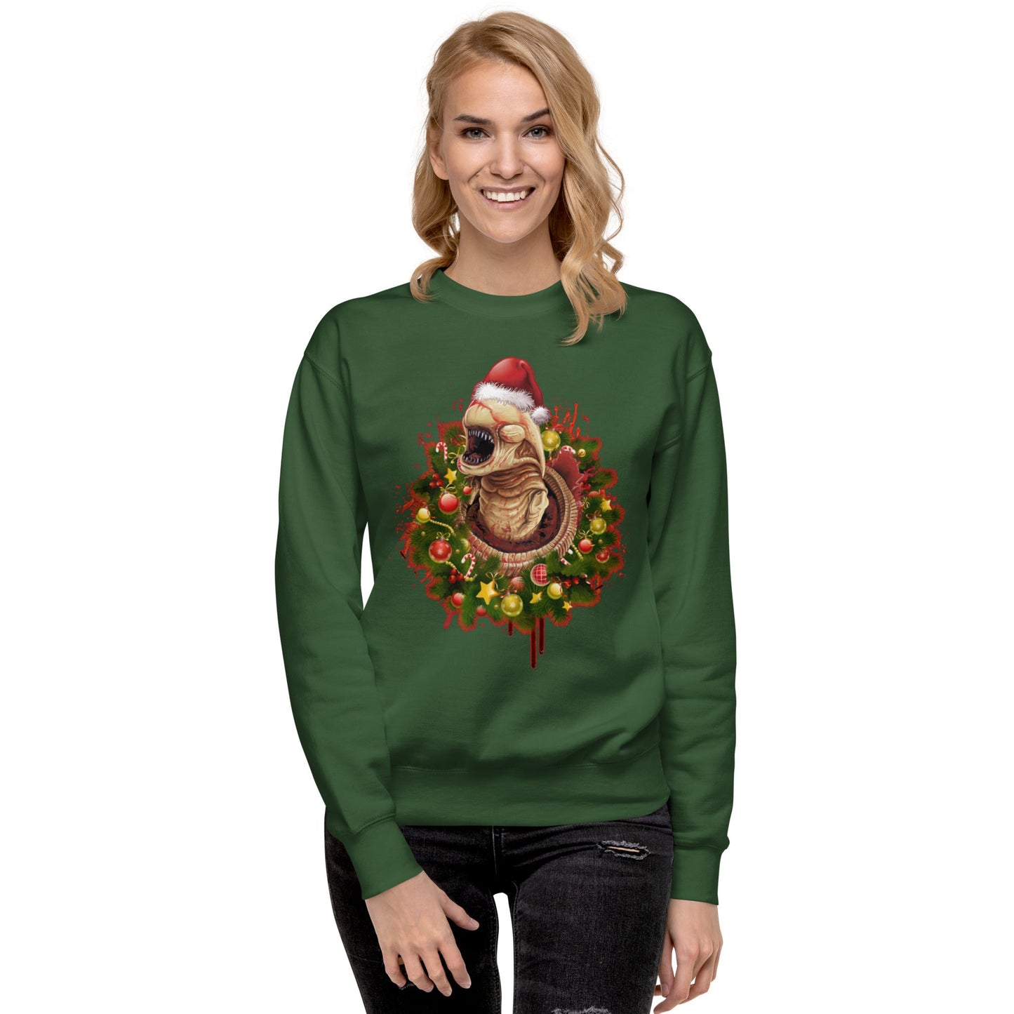 Christmas Aliens Movie Premium Sweatshirt