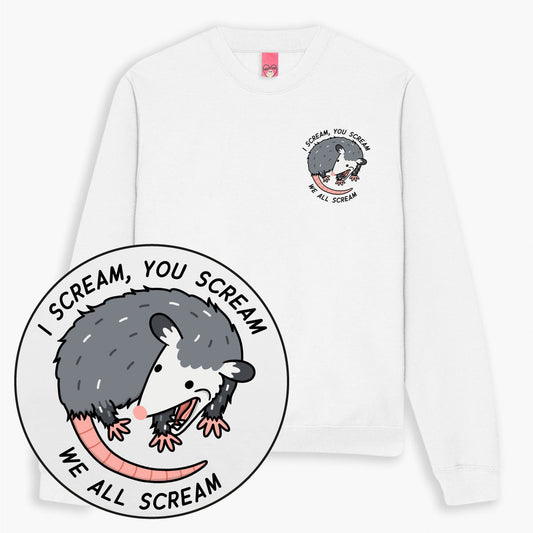 We All Scream Possum Sweatshirt (Unisex)