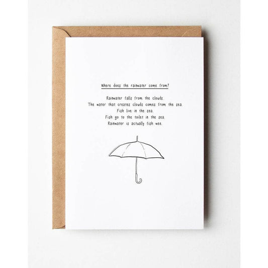 Fish Wee Rainwater – Funny Science Card