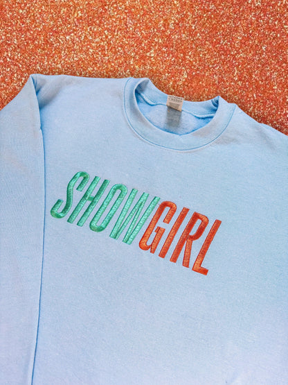 SHOWGIRL embroidered sweatshirt