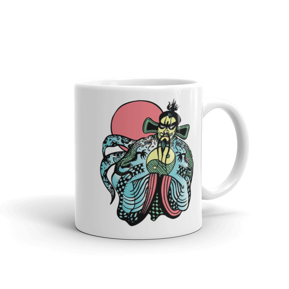 Fu Manchu White Coffee Mug
