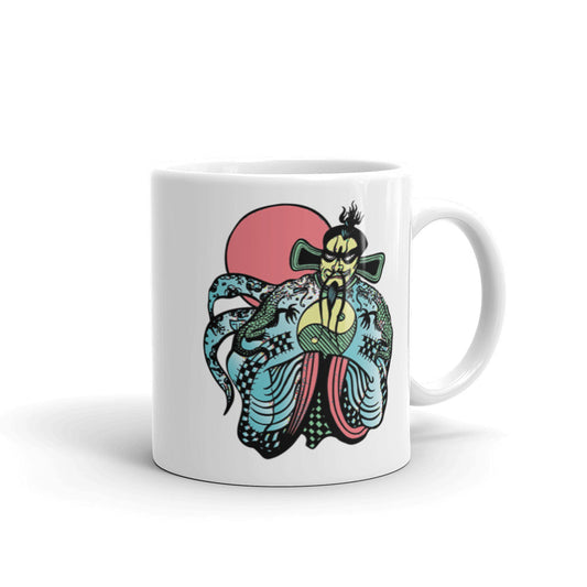 Fu Manchu White Coffee Mug