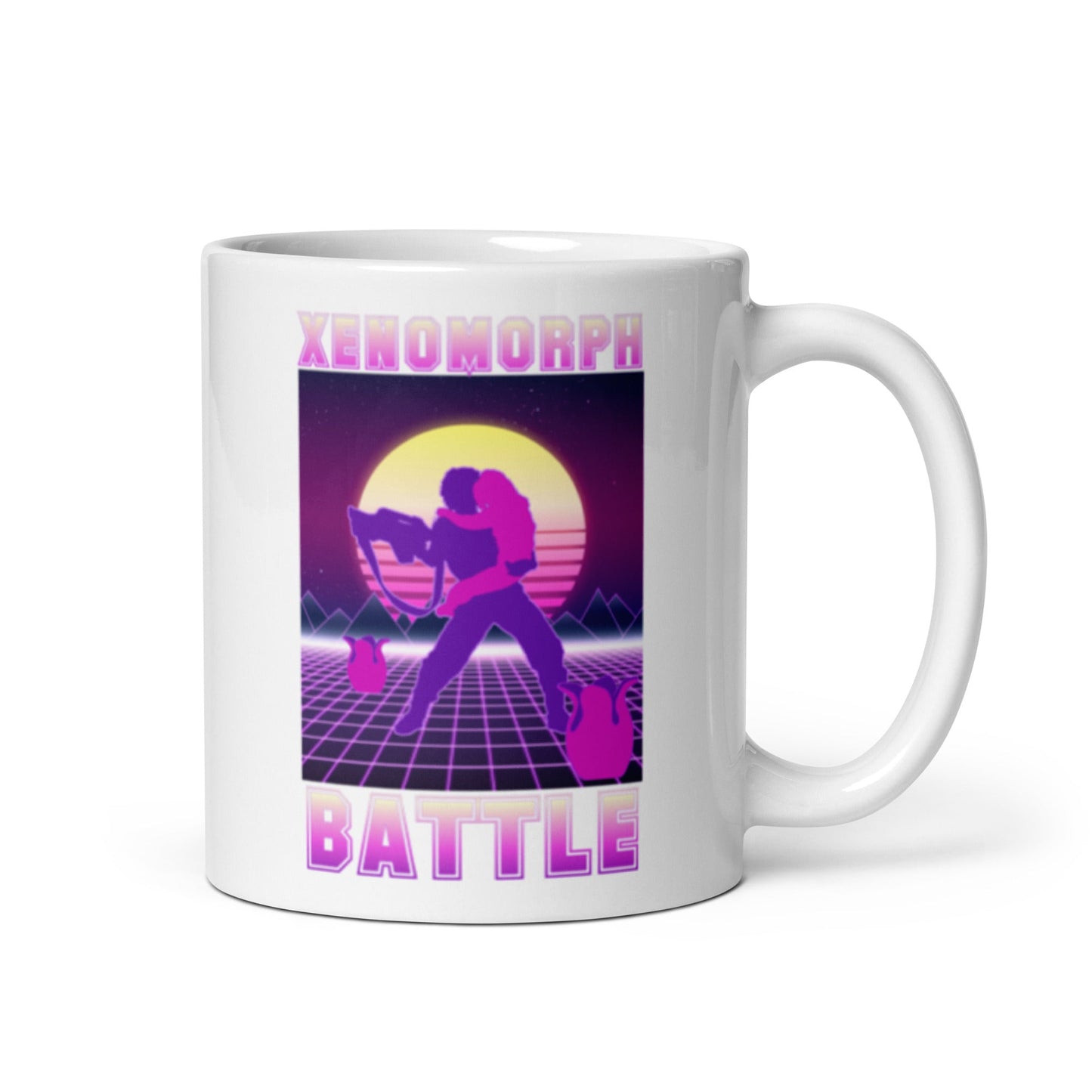 Aliens Movie mug. Xenomorph Battle.