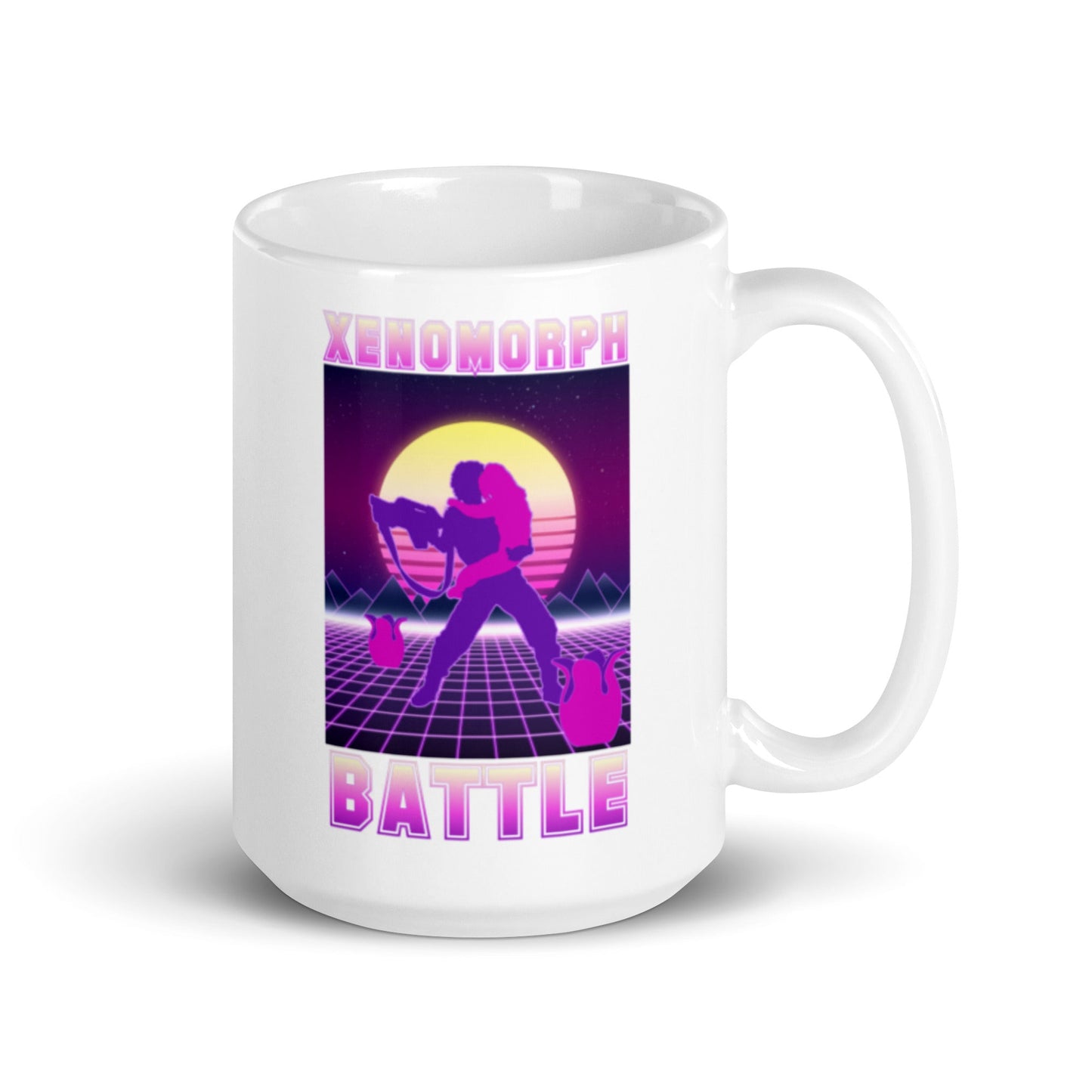 Aliens Movie mug. Xenomorph Battle.