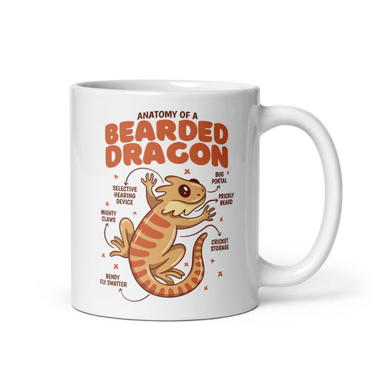 Beaded Dragon White Coffee Mug