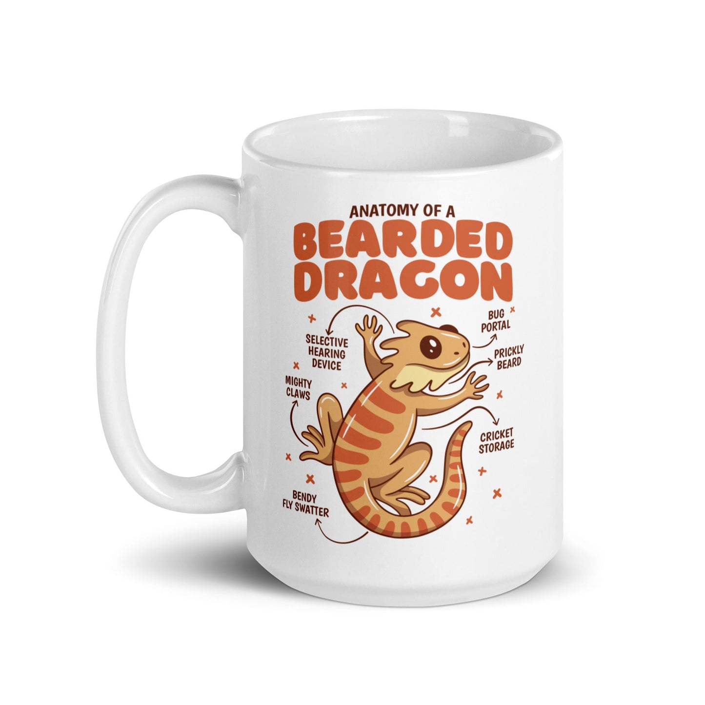 Beaded Dragon White Coffee Mug