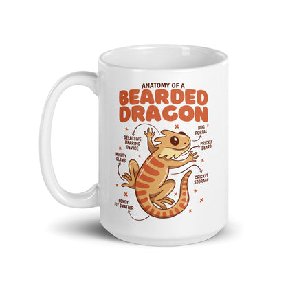 Beaded Dragon White Coffee Mug