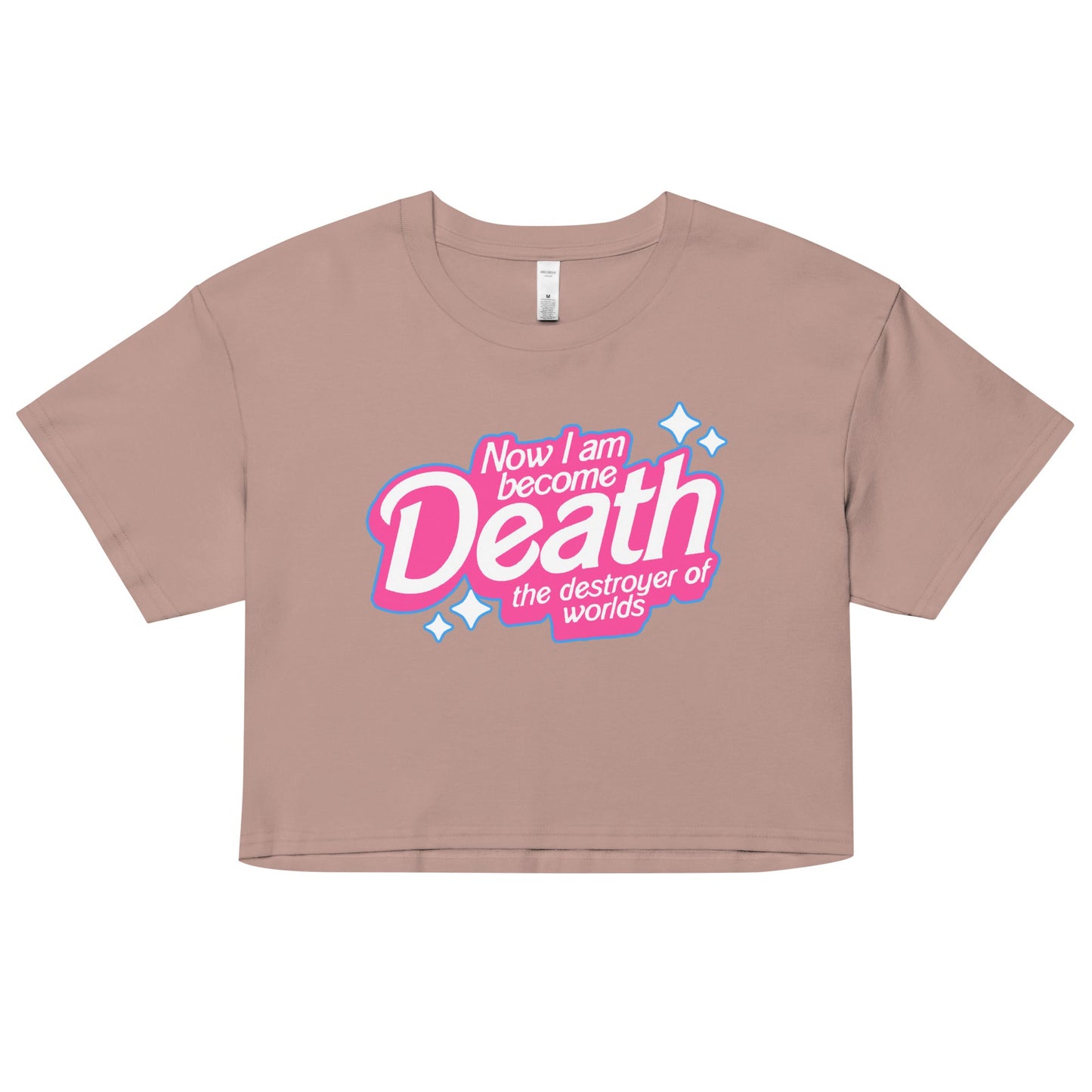 Barbie-Inspired “Now I Am Become Death” Crop Top – Oppenheimer Quote Kawaii T-Shirt