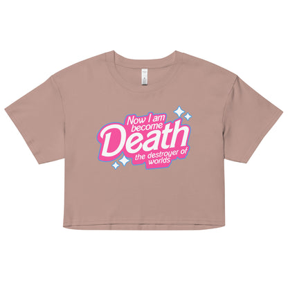 Barbie-Inspired “Now I Am Become Death” Crop Top – Oppenheimer Quote Kawaii T-Shirt