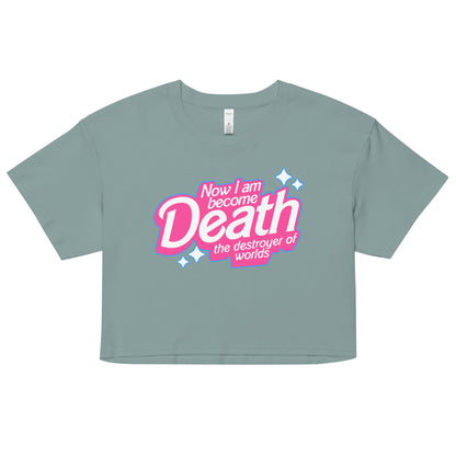 Barbie-Inspired “Now I Am Become Death” Crop Top – Oppenheimer Quote Kawaii T-Shirt