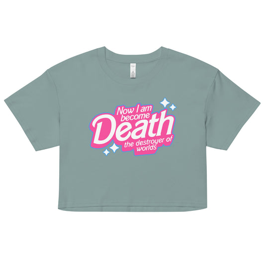 Barbie-Inspired “Now I Am Become Death” Crop Top – Oppenheimer Quote Kawaii T-Shirt